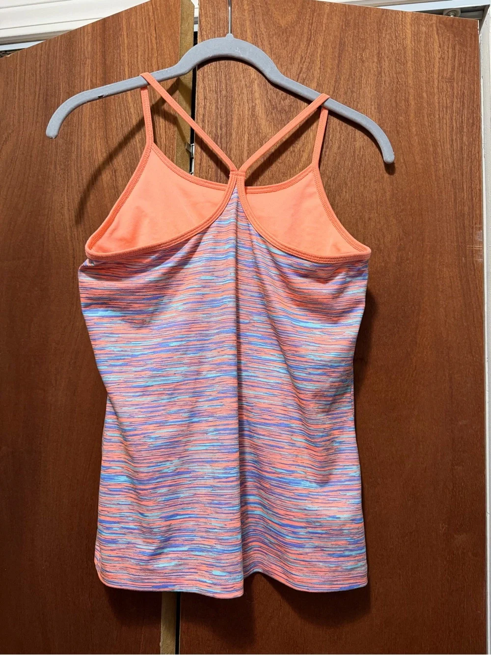 Old Navy Girls Peach Multi Space-Dye Strappy Tank